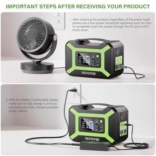 Portable Power Station 300W (Peak 600W), YKPOWER 296Wh Backup Lithium Battery Solar Generator with 110V AC Output, 60W USB-C PD Output, LED Light, Power Station for Outdoor Camping Travel RV CPAP Home - Image 2