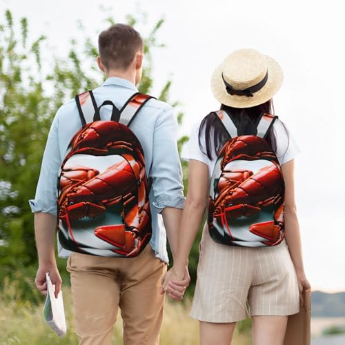 Sac à dos noir imprimé homard pour ordinateur et week-end - 6