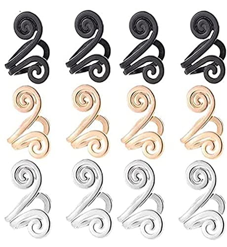 NBZZ Schlankheits-Ohrringe Nicht Piercing Akupressur Ohrmanschettenclip Magnetisch Ring zum Abnehmen Lymphdrainage Therapeutische Ohrringe für Damen und Herren (12pcs)