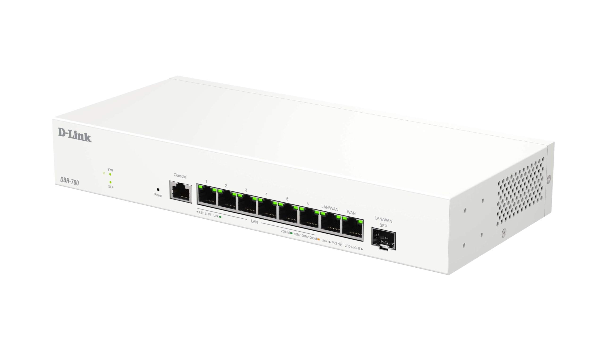 D-​Link DBR-​700 Business Router – 2,​5G Dual WAN, Equilibrio de Carga y Conmutación por Error, VPN (IPSec, WireGuard, OpenVPN), Cortafuegos, Puerto SFP, Gestión Centralizada de Ap para hasta 15 APs