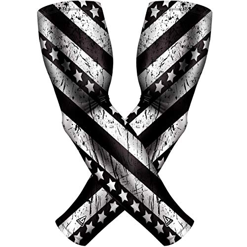 Image of B-Driven Sports Pro-Fit Compression Arm Sleeves - 1-Pair, 30+ Designs, Adult /Youth Sizes, for Athletic and General Purpose Use.
