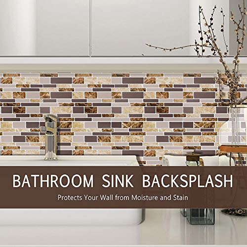 10 Sheets Peel and Stick Kitchen Backsplash - 12" x 12" Premium Tile Backsplash 3D Wall Tiles - Thumbnail 2