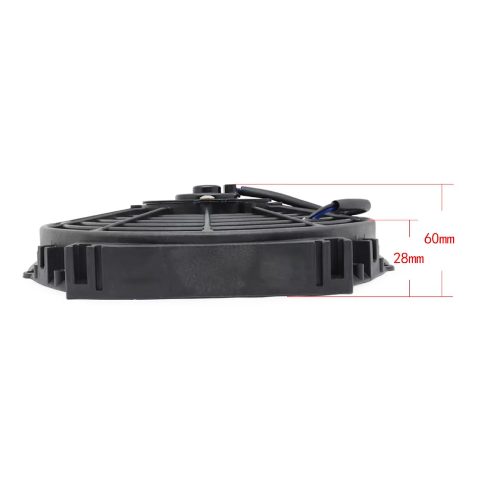 Motor Coche Radiador eléctrico 7 9 10 12 Pulgadas Universal 12V 80W Slim Reversible Negro Cuchillas Radiador De Refrigeración Eléctrico Kit De Montaje De Ventilador Automático(10 Inch)