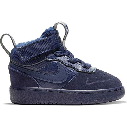 Nike Unisex Baby Court Borough Mid 2 Boot Td Sneaker, Blackened Blue/Blackened Blue