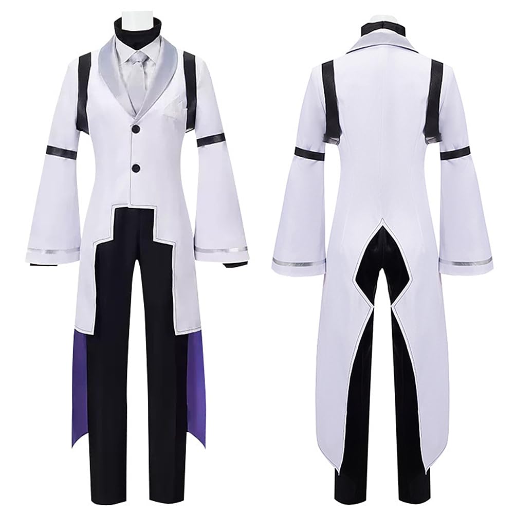 Charous Anime Bungo Stray Dogs Cosplay Sigma Kostüm,Unisex Langer Mantel Uniformanzug Für Manga Ausführen Cosplay