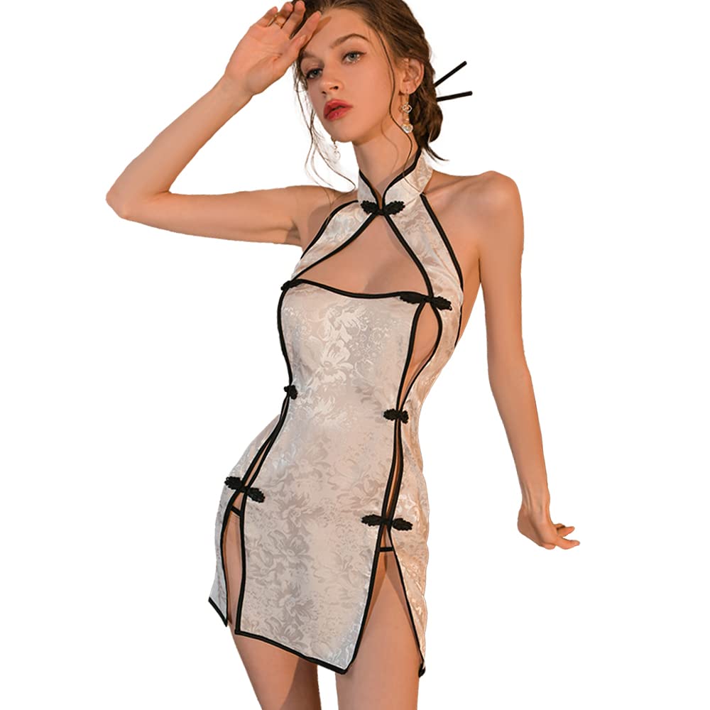 Chinese Lingerie Sexy Cheongsam Retro Stand Collar Buckle Anime Cosplay |  Desertcart Cayman Islands