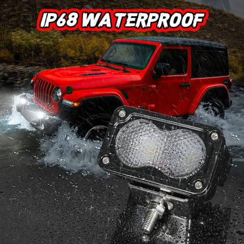 Image of 3 Inch LED Pod Lights Cube Camping Auxiliary Work Light Bar | 2PCS Waterproof CREE LED Pods Super Bright Bumper Reverse Diffuse LED Lights for Truck Pickup ATV UTV SUV 4x4 Boat RV