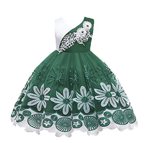 Vestido de princesa de Navidad para niña con tutú y apliques de fiesta