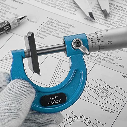 Rigckoml Outside Micrometer Set, 0-3" Machinist Micrometer, 0.0001" Graduation Micrometer Set, 3 Pcs Machinist Tool Set, Alloy Precision Micrometer, Laser-Etched Micrometer Standard Set With Case #TOP2