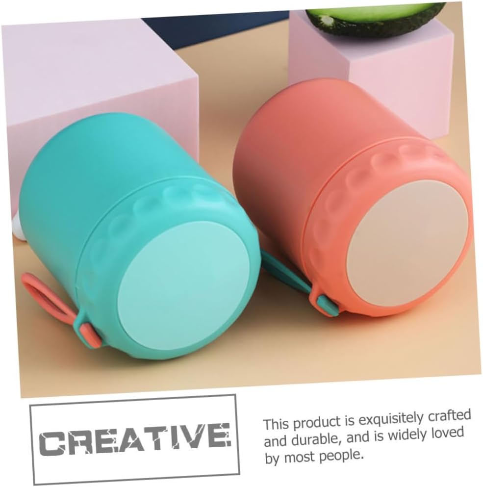 PRETYZOOM 2pcs Sealed Milk Cup Leak Cereal Breakfast Cup Thermal Insulation Soup Holder