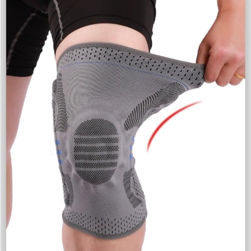 Silicone Spring Support Knee Pads Fitness Sports Thickened Shock Absorption