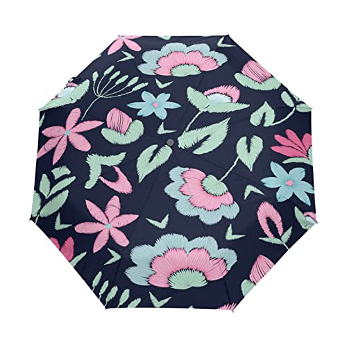 Parapluie pliant coupe-vent ultra-léger avec système automatique et anti-UV