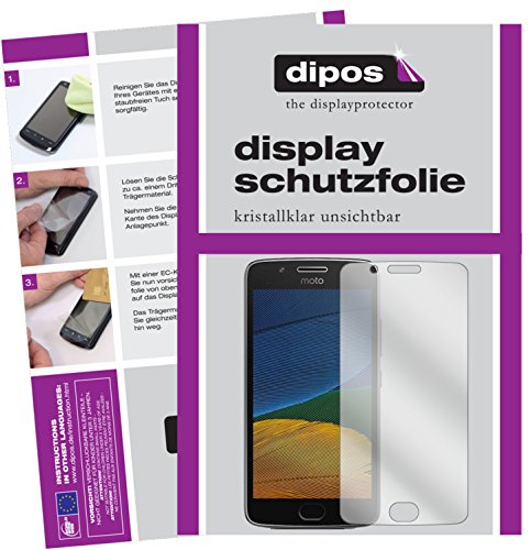 dipos I 2X Protector de Pantalla Compatible con Motorola Moto G5 Plus pelicula Protectora Claro