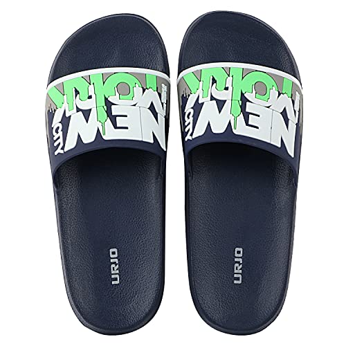 Image of URJO Kids's Sliders /Slippers Lightweight Super Flexible Arch Support Durable Anti Skid & Stylish Dailywear Sliders /Slippers for Boy's & Girl's