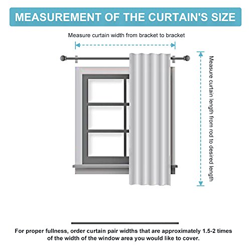 Image of RYB HOME Short Curtains Kitchen - Thermal Insulated Drapes Window Treatment Panels, Back Tab Hanging, Privacy Curtains for Bedroom Dining Cabin, 42 x 45 inch, Teal, 2 Pieces