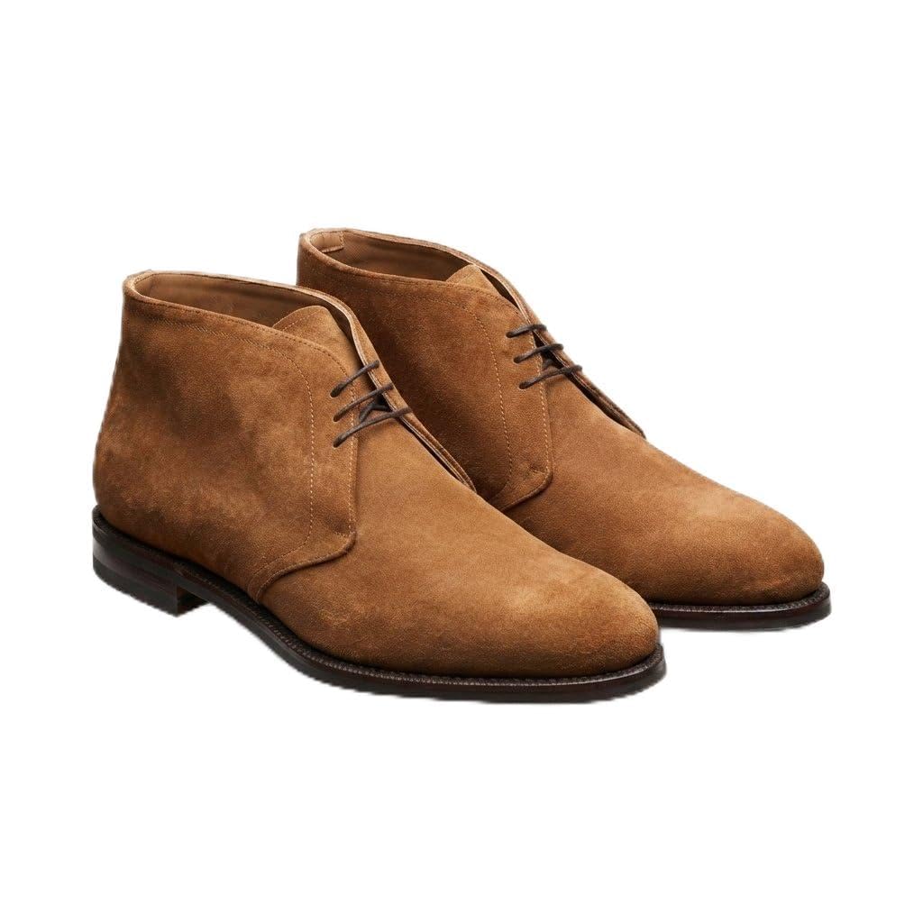 Men's Height Increasing Tan Suede Lace-Up Chukka Boots-image-45