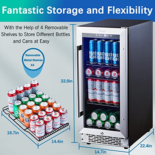 Yeego 30 Inch Wine Fridge & Beverage Refrigerator, Two 15" Wine Beverage Coolers Under Counter Freestanding Wine Beer Fridge, Hold 28 Bottles And 80 Cans #TOP7