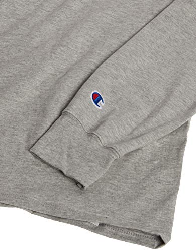 Champion Men's Classic Jersey Long Sleeve T-Shirt, Oxford Gray, L