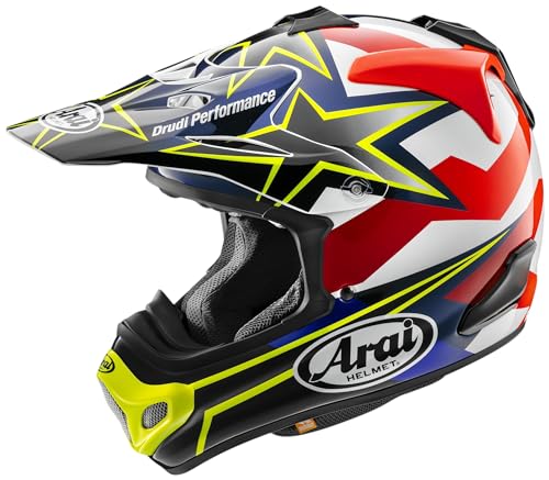 Arai Helmets VX-Pro4 Stars Stripe Helmet (Medium, Flourescent Yellow)