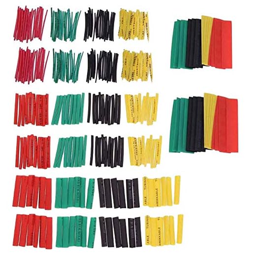Guaine termorestringenti 2:1, 328 pezzi, protezione isolante ignifuga, guaine termorestringenti, 4 colori, 8 misure
