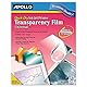 Apollo Transparenzfolie für Tintenstrahldrucker, für Hewlett-Packard, 50 Blatt/Packung (VCG7031S)