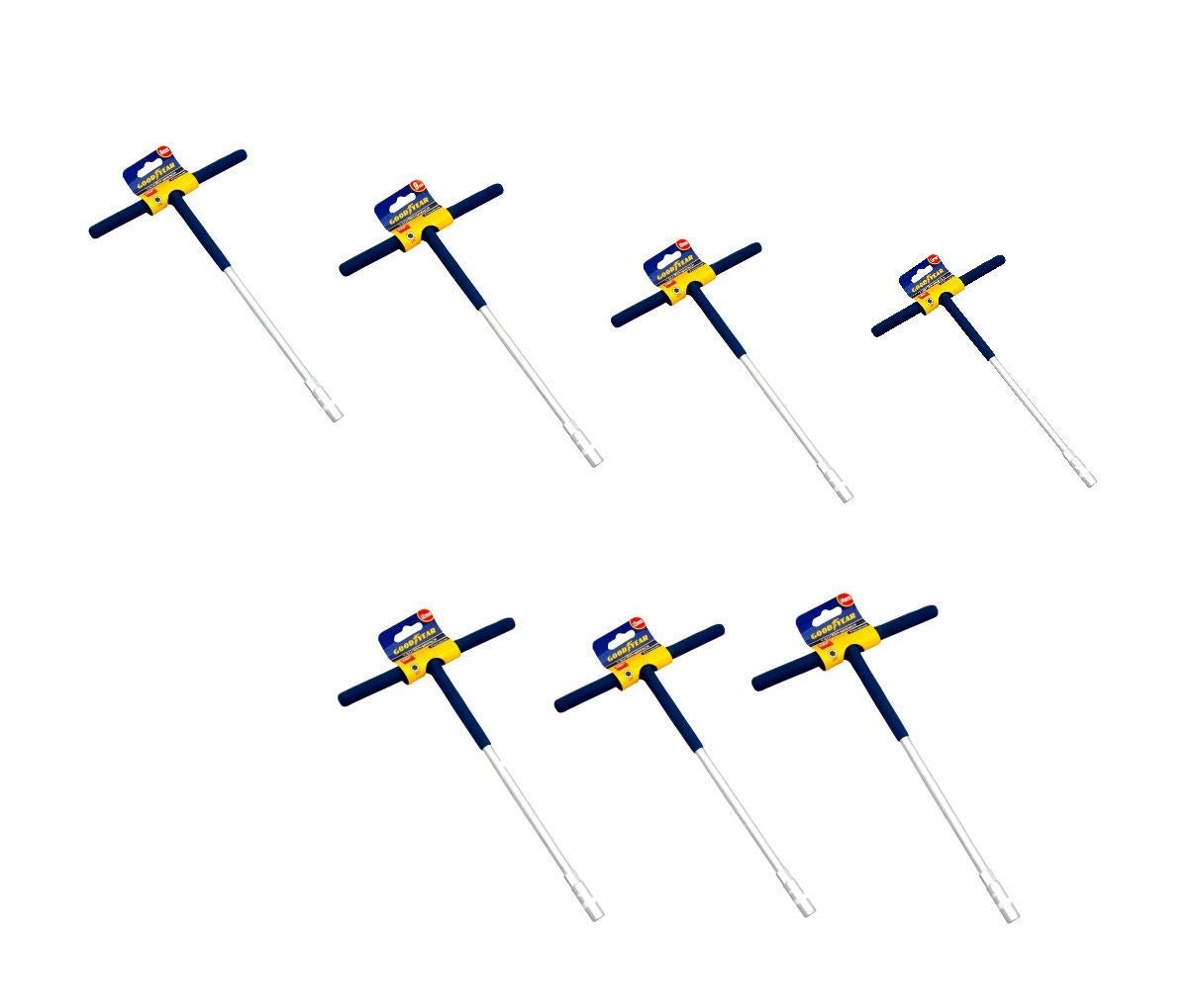 Goodyear Spanner, Spanner Set, Spanner Tool Kit, T-socket Spanner (8mm,9mm,10mm,11mm,12mm,13mm,14mm) Pack Of 7 - Hex Socket, Silver (B07MNPW96Y) Amazon Price History, Amazon Price Tracker
