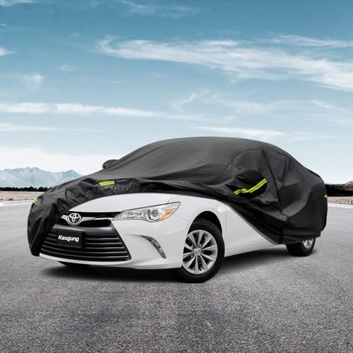 Image of Kaugung 7 Layers Car Cover Custom Fit Toyota Camry from 1991 to 2025, Outdoor Waterproof All Weather Sun Rain Dust Snow Protection with Zipper Door.(USA Warehouse,Within 3-7 Days)