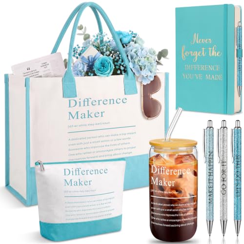 Image of Funnymoom 7 Pcs Difference Maker Gift Thank You Gifts for Women Employee Appreciation Gifts Set for Graduation Teacher Nurse
