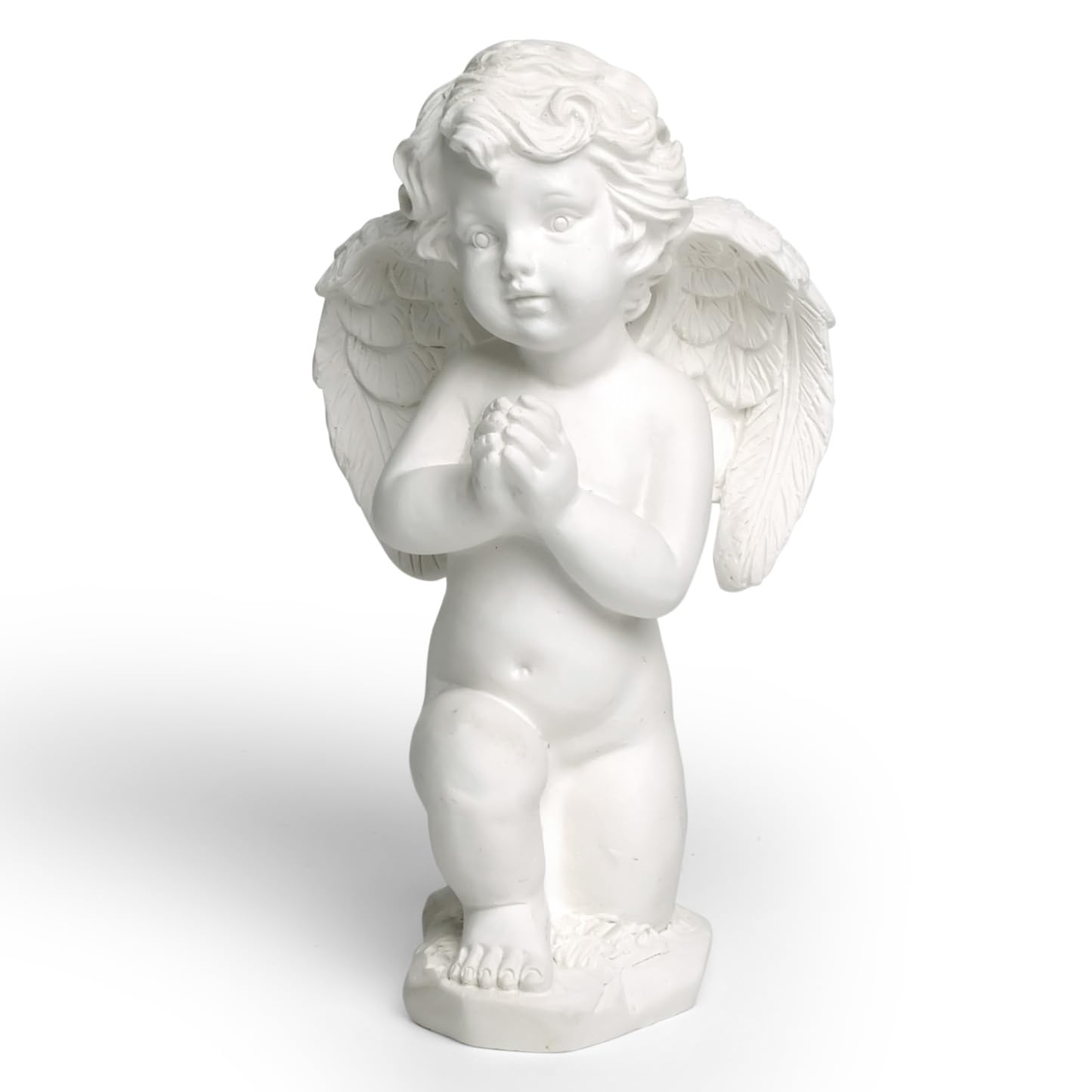 GarworCherub Praying Little Angel Statue, Mini Resin Figure Sculpture Crafts, Shelves Displaying 4.3" H