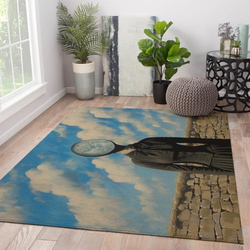 Tapis d'art fantasy 140x200cm rétro antidérapant pour couloir