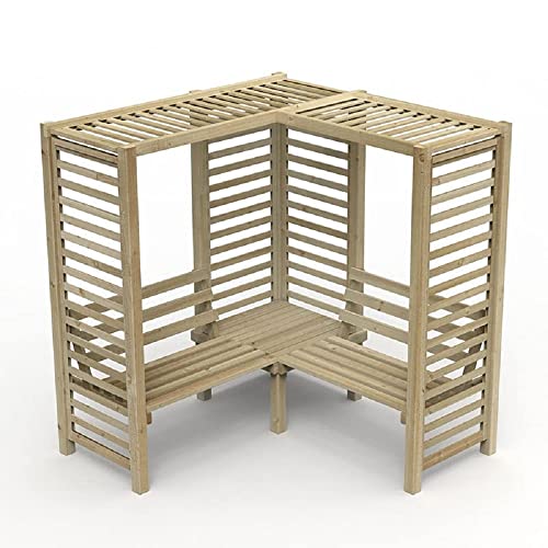 Forest Garden Firenze Corner Arbour, Natural Timber