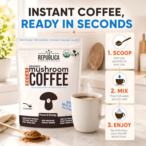 La Republica DECAF Organic Mushroom Coffee