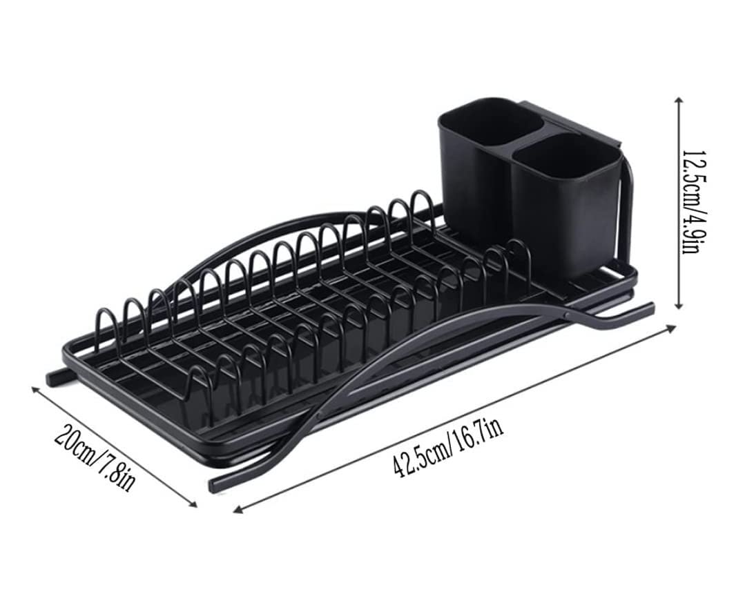 Escurre Cubiertos de Cocina Práctico Estante para Platos con Escurridor, para Almacenamiento De Utensilios De Cocina Domésticos Escurreplatos Armario