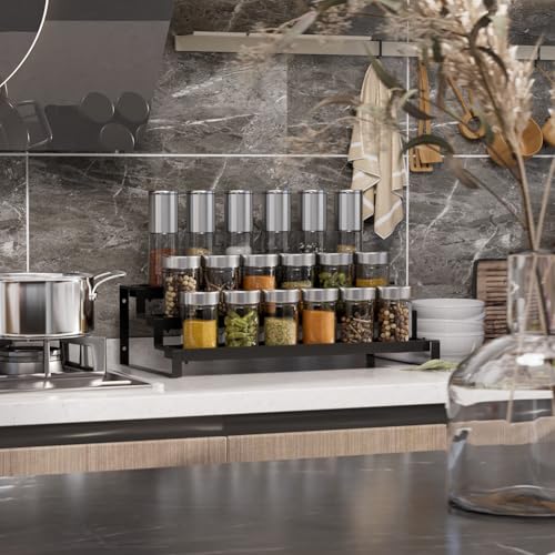 Expandable-Kitchen-Spice-Rack-Three-tier-Metal-Spice-Organizer-Suitable-For-Kitchen-Countertops-And-Cabinet-Wall-mounted-Spice-Storage-Boxes