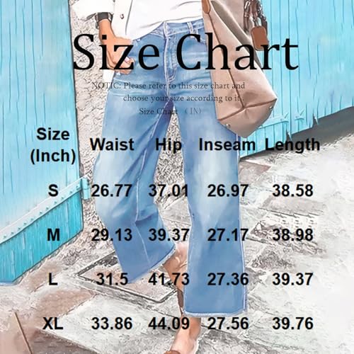 Wide Leg Jeans for Women High Waisted Stretchy Baggy Jeans Casual Loose Boyfriends Trousers Denim Cropped Pants3