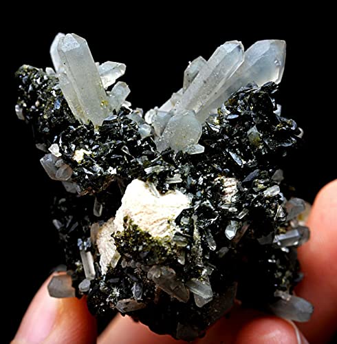 AAGAZA Prehnita de epidota Natural de 82 g con espécimen/Sichuan decoración de la habitación