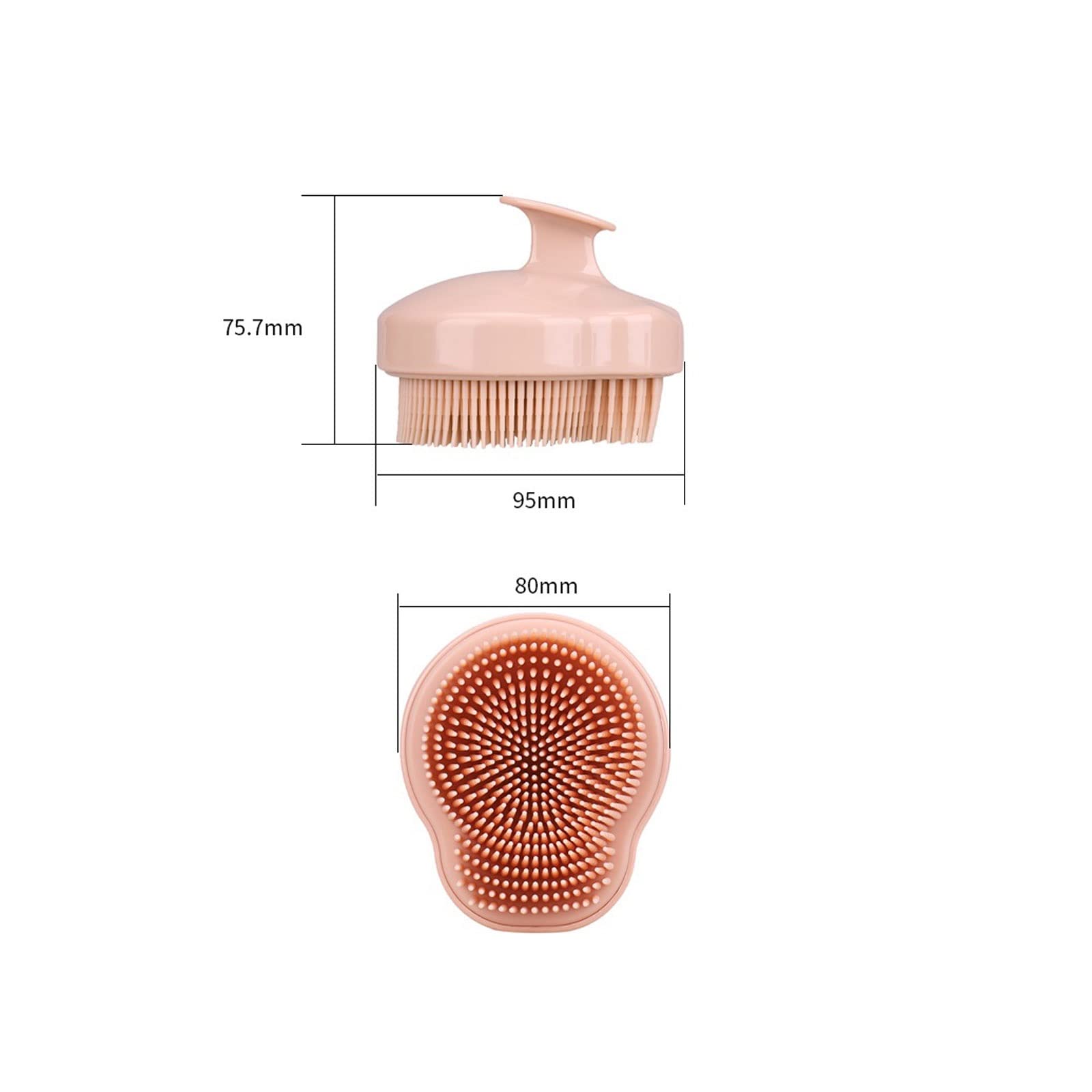 Duschbürste, Körper-Fuß-Massagebürste, Peeling-Kamm for Bad, Dusche, Shampoo, Rosa, 95 x 80 mm