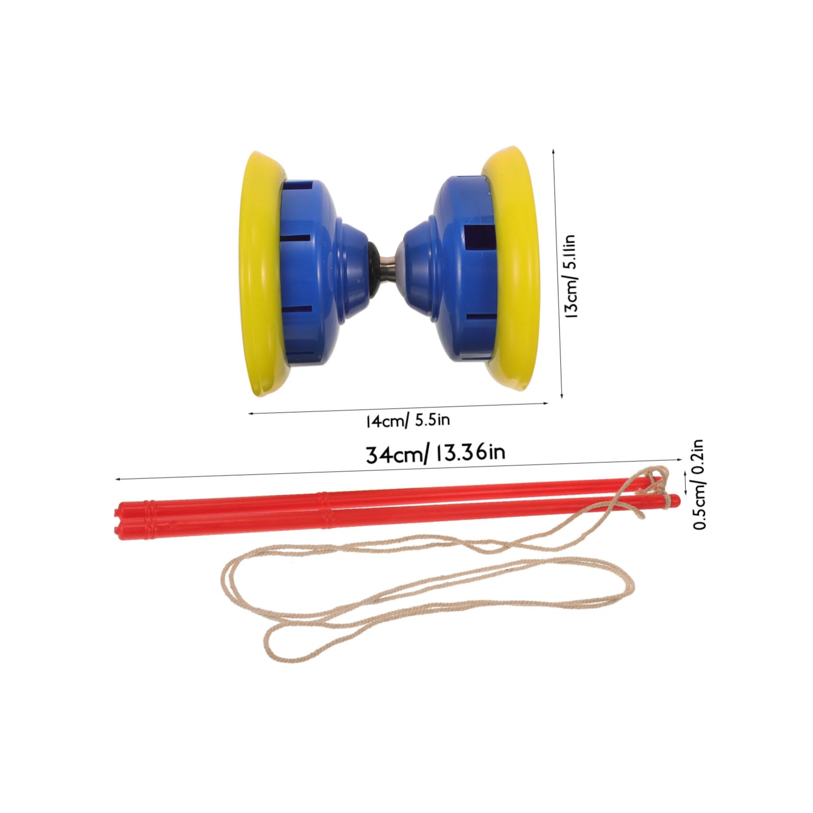 CIYODO Stable Triple Axis Diabolo Yoyo Perfect for Boys and Girls and Adults Chinese Juggling Toy Plastic Diabolo Random Color