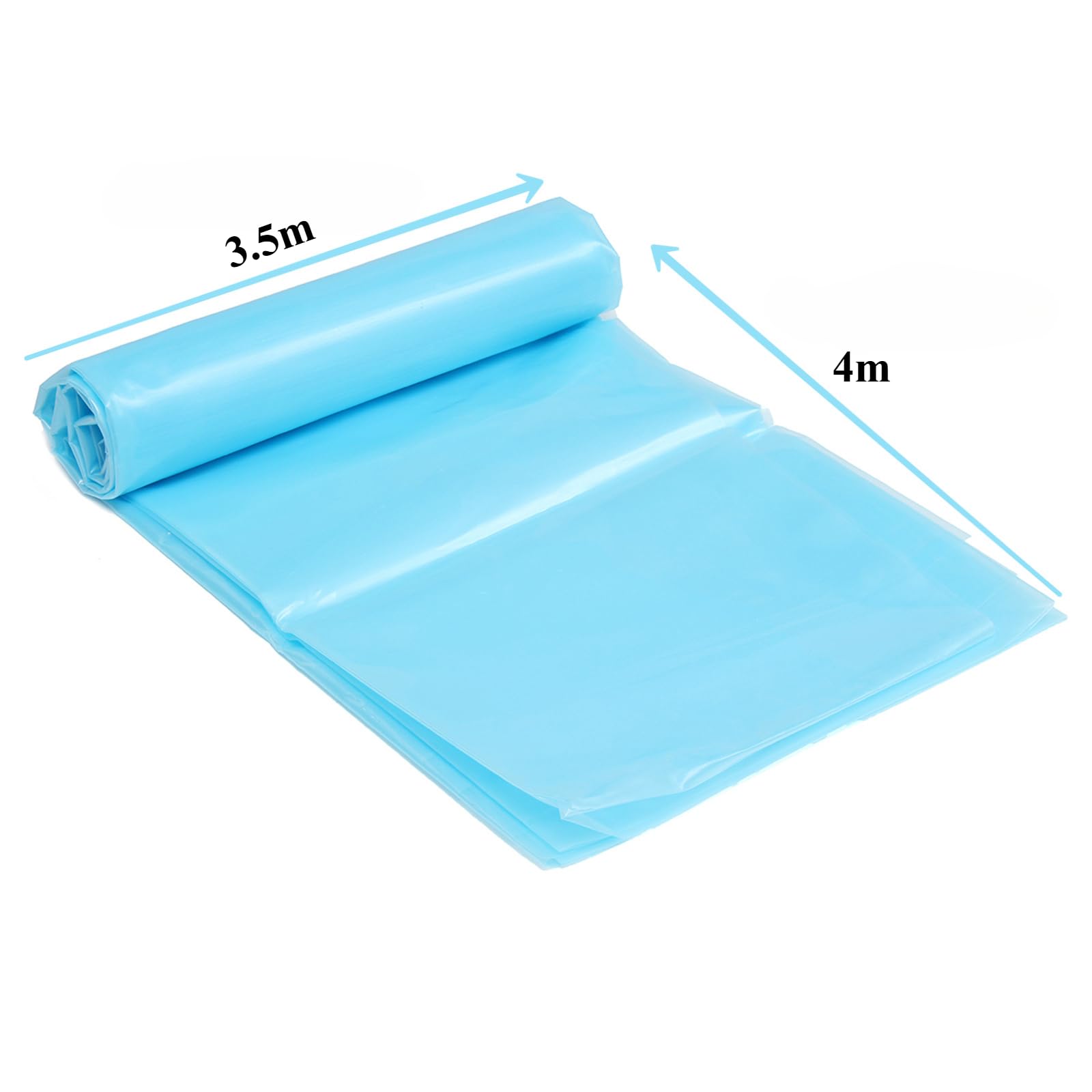 dDanke 4m×3.5m Blue Greenhouse Film 7.87mil Thick Waterproof Liner for Vegetable Garden Fish Pond Aquaculture Anti Aging