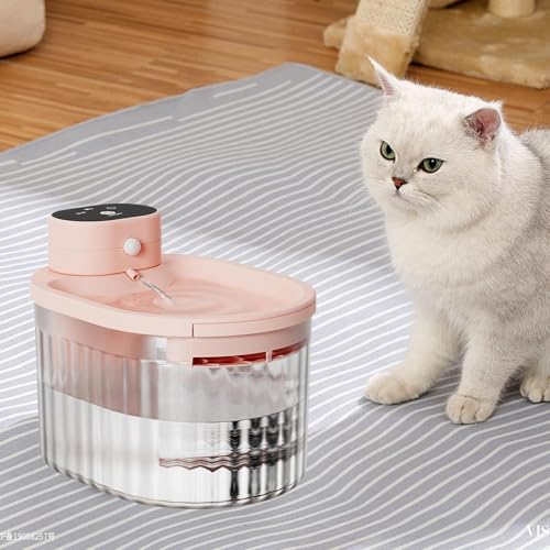 ペット用給水器 - 自動 深層 ろ過 静音 - ペット 用 給水器 犬 用 | 子猫 子犬 室内 家庭 アパート 寮 旅行 用 給水