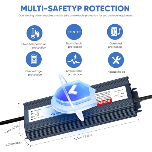 60W LED Driver 12V Power Supply 5A, Waterproof IP67 LED Adapter Transformer - Image 4