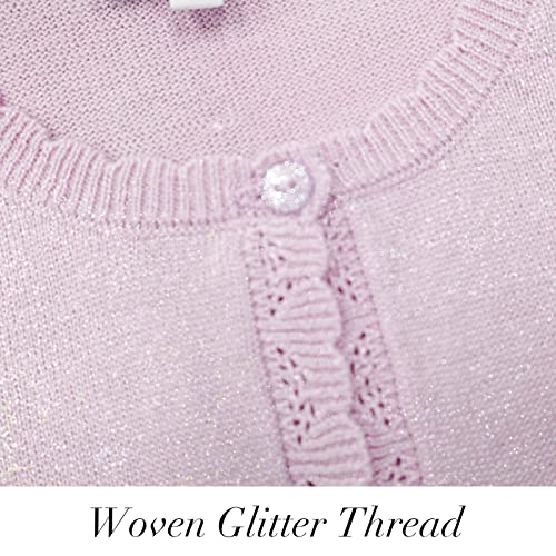 Image of Girls Cardigan Bolero Ruffle Open Front Button Cover-Up 3-12Y