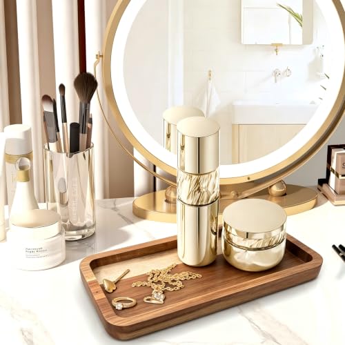 Image of Vanity Bathroom Tray for Counter, Wood Tray for Bathroom, Toilet Tank, Perfume 11.8L x 5.9W x 0.8H inch (Acacia)