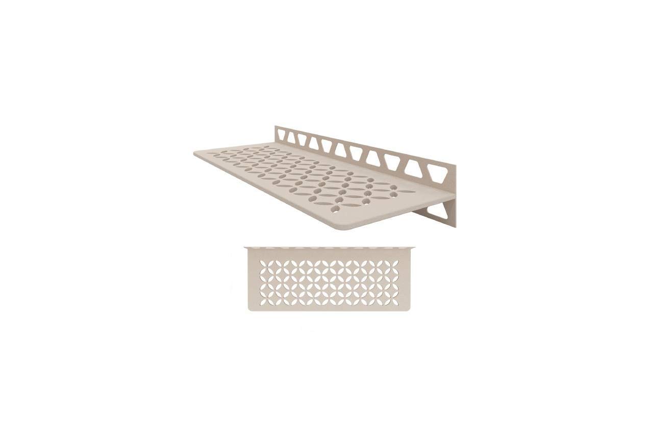 Schluter Systems Wall Shelf-W - Floral Design - Cream -  SWS1D5TSC Kerdi Line Shower Accessory - View #8