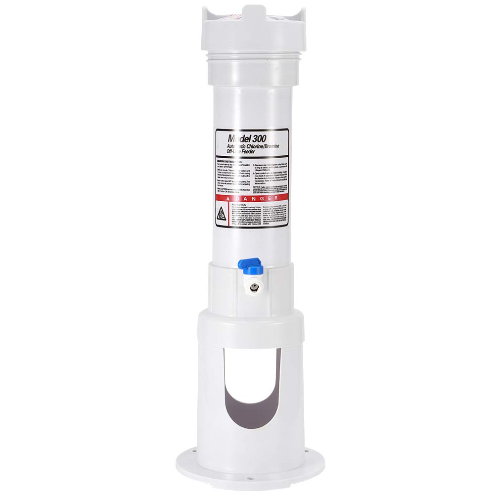 Dispenser di Cloro per Piscine, Distributore Automatico di Compresse Chimiche per la Pulizia della Piscina con Valvola di Controllo Chiusa