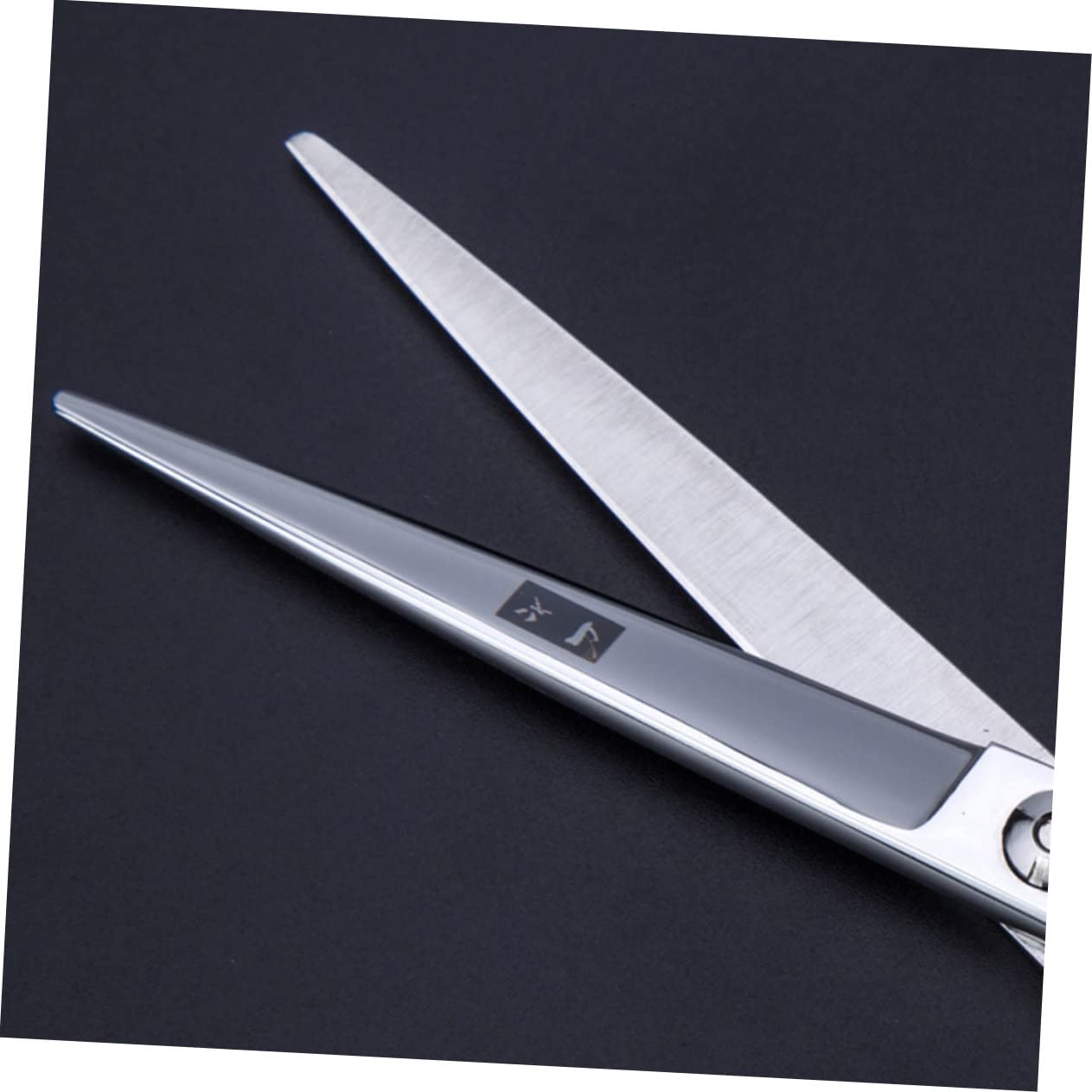 Beavorty Juego de Tijeras Cabello de Acero Inoxidable, 2 Piezas, Corte Recto y Entresacado, Uso Seguro y Cómodo para Barbería y Hogar