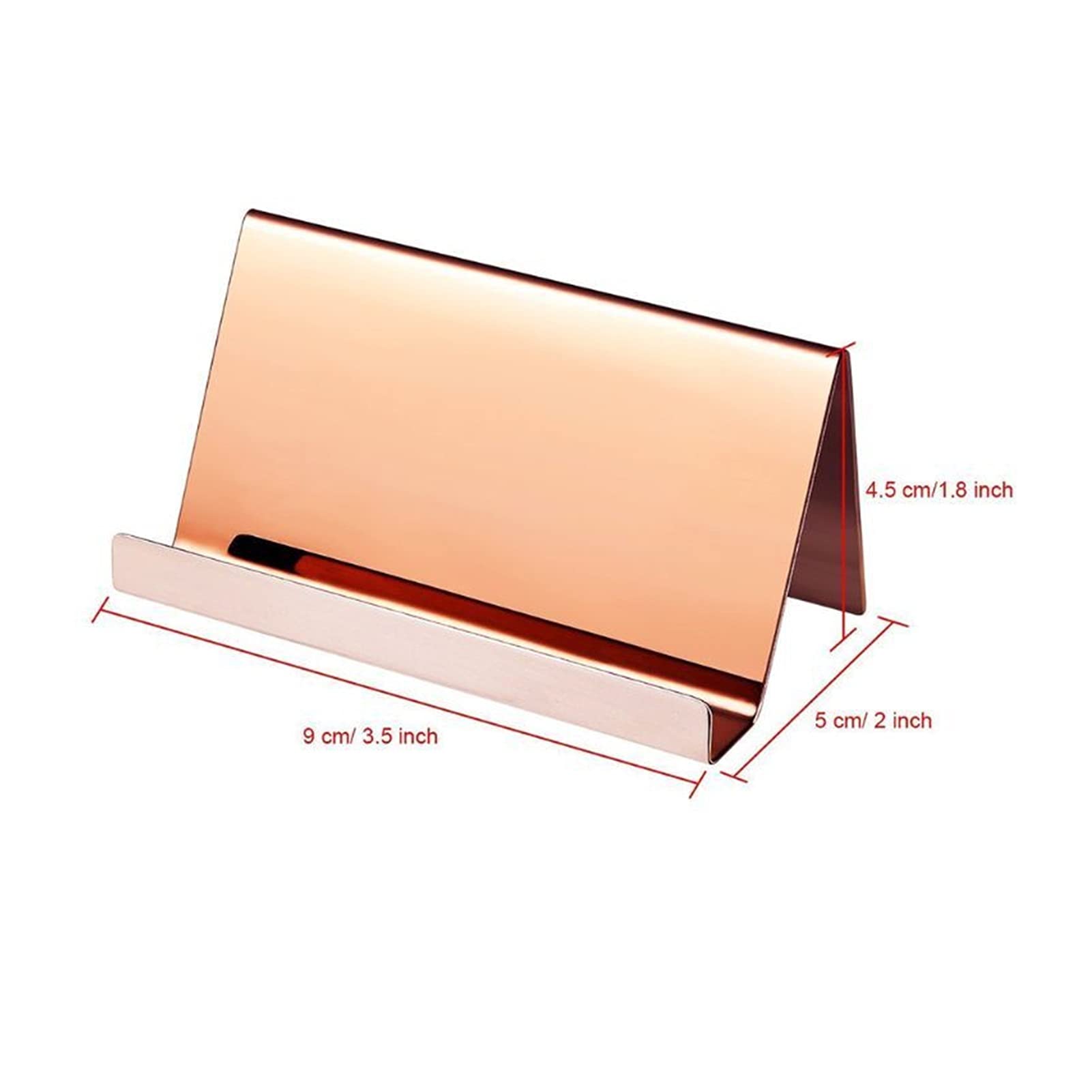 TOMYEUS Etui na wizytówki etui na wizytówki ze stali nierdzewnej uchwyt na wizytówki stojak na biurko organizer na stół 7 kolorów etui na karty z imieniem (kolor: G)