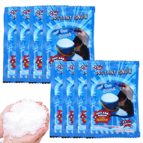 La Mejor Lista de Nieve artificial - los preferidos. 45 Nieve artificial, polvo de nieve instantáneo, nieve falsa, polvo de nieve esponjoso artificial, nieve en polvo fina, nieve decorativa, simulación de nieve para invierno, Navidad,...