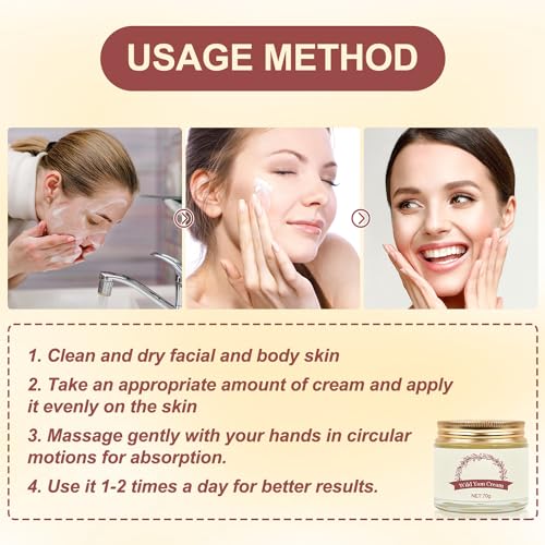 Image of 2Pcs Wild Yam Cream, Wild Yam Cream Organic for Women, Wild Yam Moisturizing Cream, Women's Organic Wild Yam Root Cream for All Skin Types