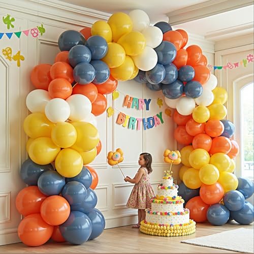Image of Here Comes the Sun Balloon Garland Arch Kit,412pcs Different Sizes 18 12 10 5 Inch Here Comes the Son Balloon Arch Garland Kit for Boho Retro Here Comes the Son Baby Shower Decor